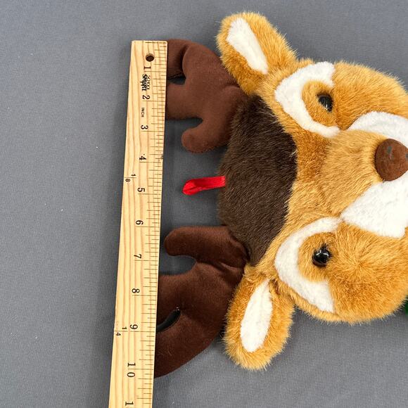 Reindeer Christmas Stocking 21" Plush 3D Cabincore Cottagecore Rustic Deer Head - Picture 14 of 15